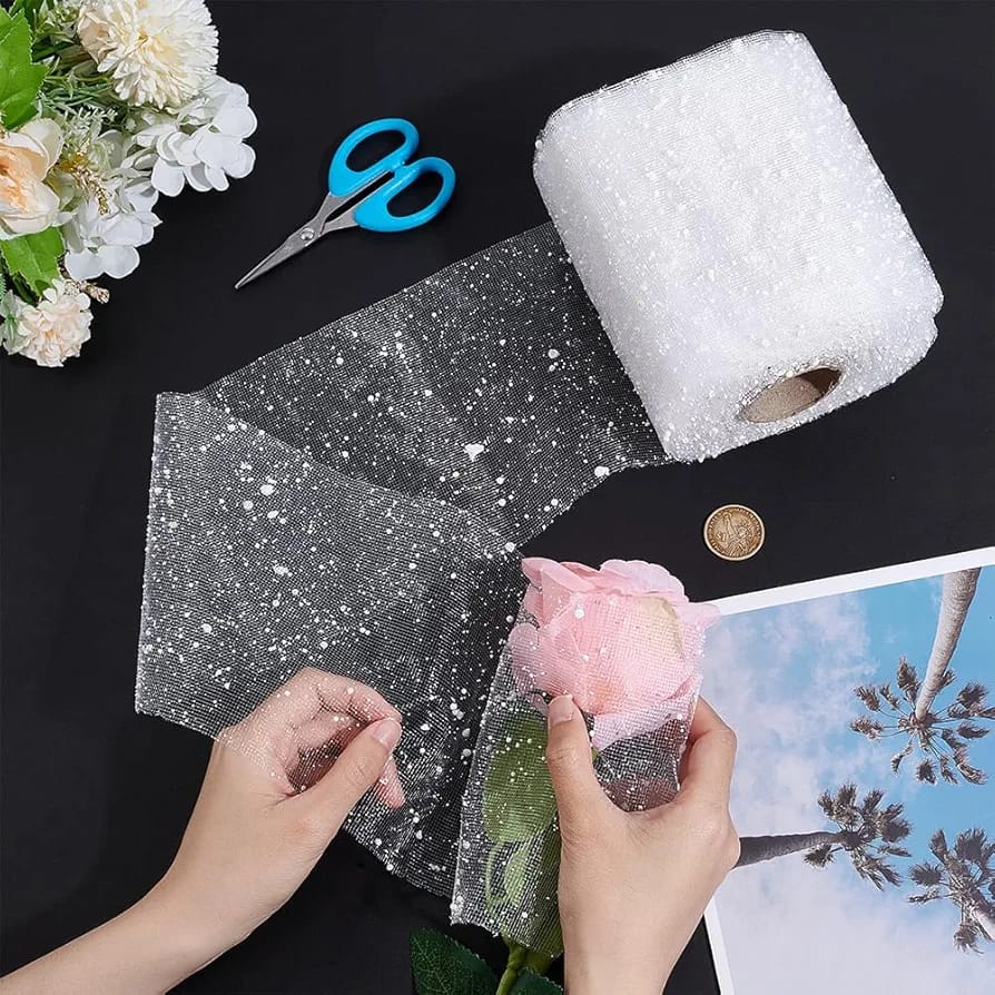 White Color Snow Tissue(Organza) Net
