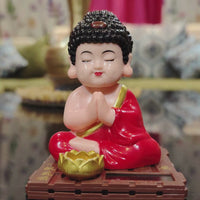 Solar Powered Gautam Buddha Statue with Moving Head and Hand for decor Decorative Showpiece